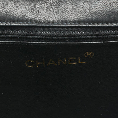 CHANEL Chain Shoulder Bag Top Coco Full Flap Push Lock Lambskin Black Coco Mark Gold-Tone Hardware, Pre-Owned
