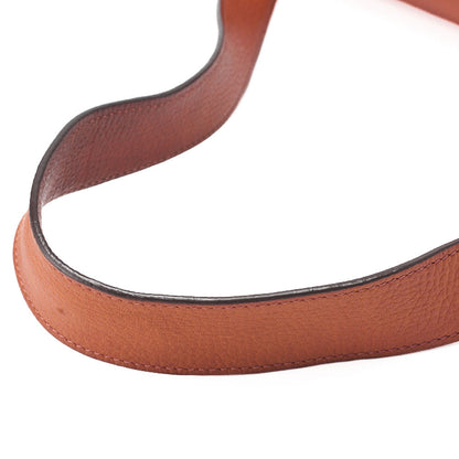 HERMES Sack Colorado MM Shoulder Bag Liege x Canvas Orange Silver-Tone Hardware, Pre-Owned