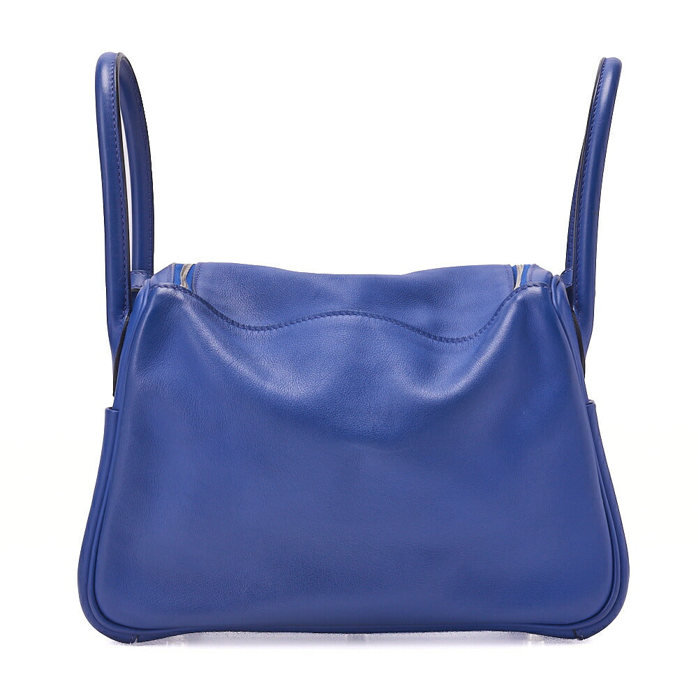 HERMES Shoulder Bag Lindy 26 2way Swift Blue Royale x Bamboo  Silver-Tone Hardware, Pre-Owned