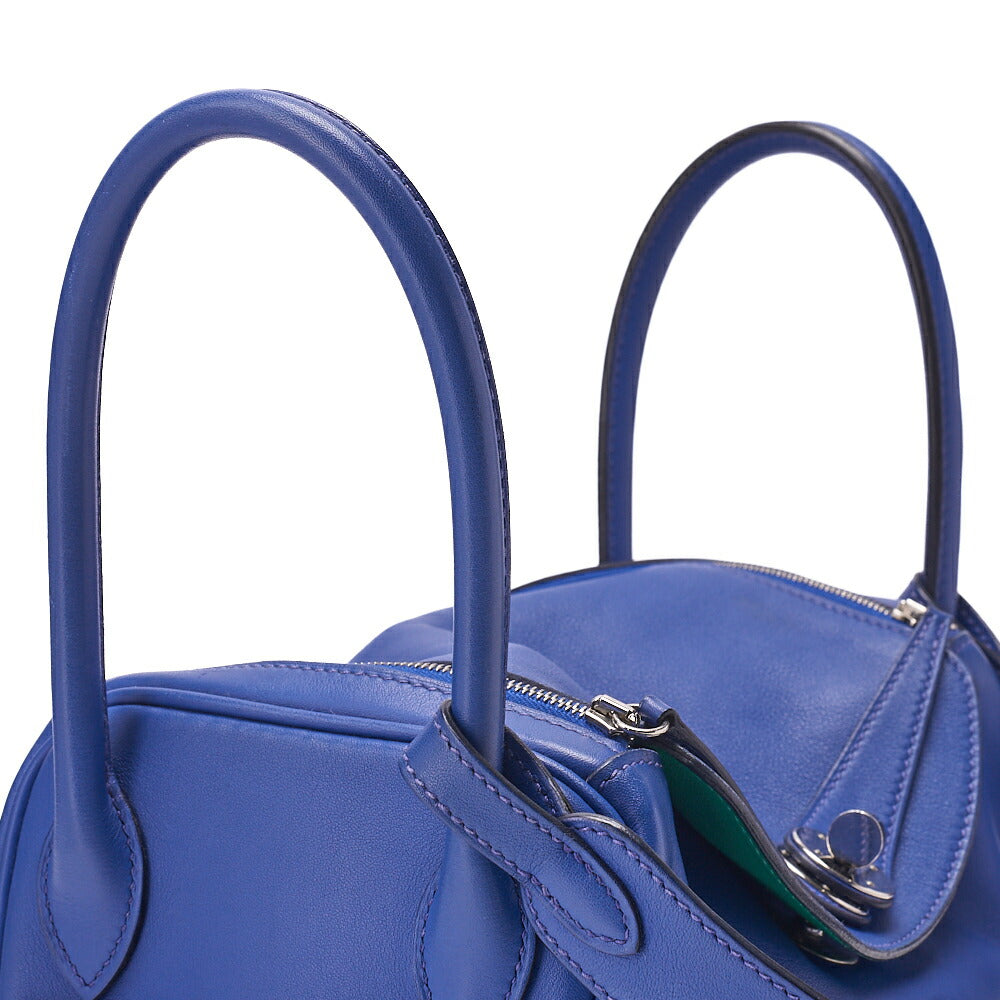 HERMES Shoulder Bag Lindy 26 2way Swift Blue Royale x Bamboo  Silver-Tone Hardware, Pre-Owned