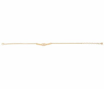 CHANEL Coco Mark Heart Rhinestone B23P Necklace GP Gold-Tone Hardware, Pre-Owned
