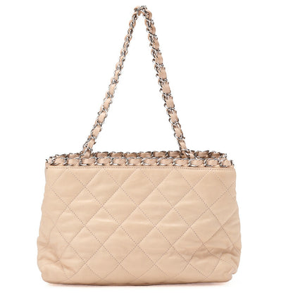 CHANEL Chain Tote Bag Cocomark Matelasse Luxury Line Light Pink Silver-Tone Hardware, Pre-Owned
