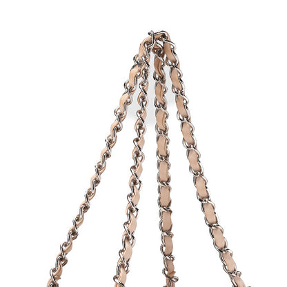 CHANEL Chain Tote Bag Cocomark Matelasse Luxury Line Light Pink Silver-Tone Hardware, Pre-Owned
