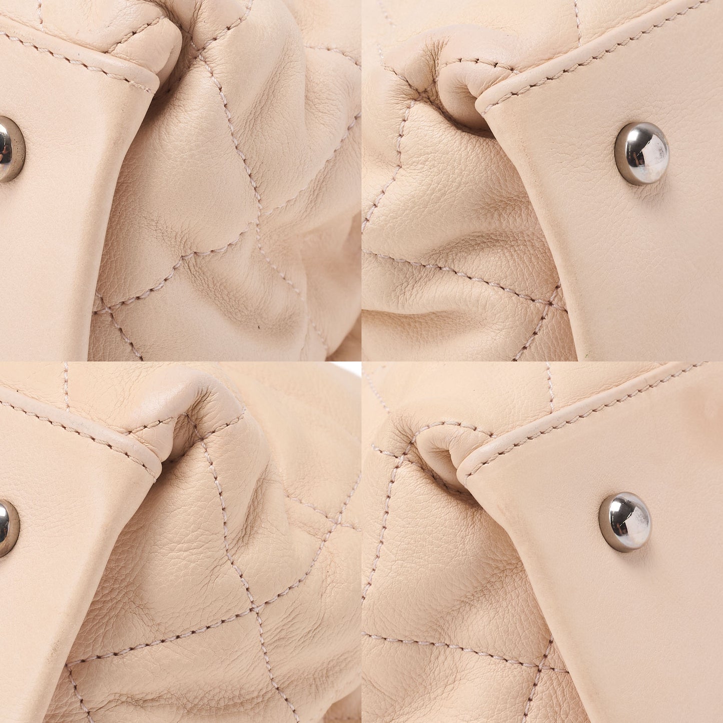 CHANEL Chain Tote Bag Cocomark Matelasse Luxury Line Light Pink Silver-Tone Hardware, Pre-Owned