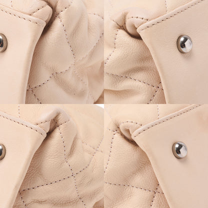 CHANEL Chain Tote Bag Cocomark Matelasse Luxury Line Light Pink Silver-Tone Hardware, Pre-Owned