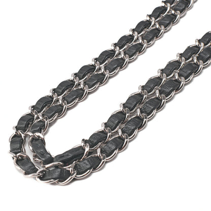 CHANEL Ultra Stitch Coco Mark Chain Shoulder Bag Single Flap Lambskin Black Silver-Tone Hardware, Pre-Owned