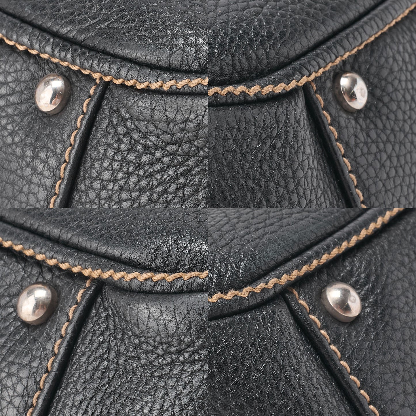 CHANEL Tote Bag Logo Fringe Leather Black Silver-Tone Hardware, Pre-Owned