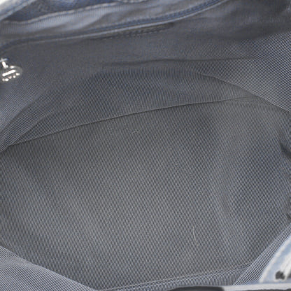 CHANEL Chain Backpack Matelasse 2way Drawstring Caviar Skin Navy Silver-Tone Hardware, Pre-Owned