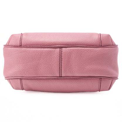 CHANEL Tote Bag Logo Fringe Leather Pink Silver-Tone Hardware, Pre-Owned