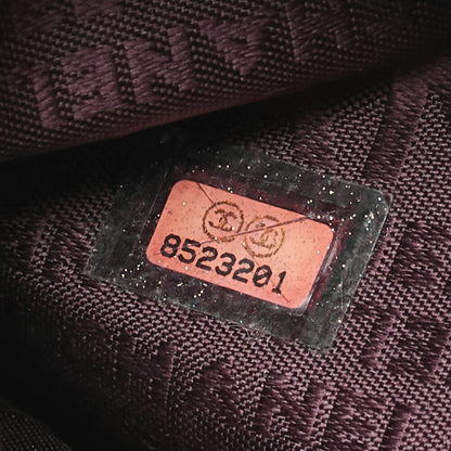 CHANEL Tote Bag Logo Fringe Leather Pink Silver-Tone Hardware, Pre-Owned