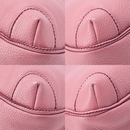 CHANEL Tote Bag Logo Fringe Leather Pink Silver-Tone Hardware, Pre-Owned