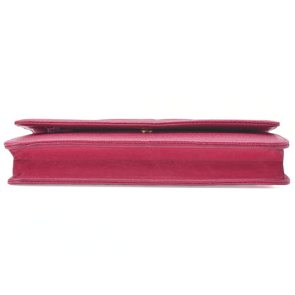 CHANEL Chain Shoulder Bag Chain Wallet Cocomark Caviar Skin Rose Pink Gold-Tone Hardware, Pre-Owned