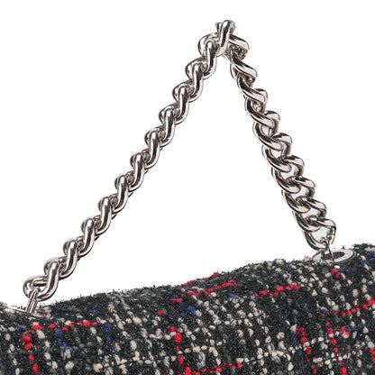 CHANEL Shoulder Bag 2way Matelasse Single Flap Tweed x nylon Black x Multicolor Silver-Tone Hardware, Pre-Owned