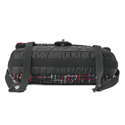 CHANEL Shoulder Bag 2way Matelasse Single Flap Tweed x nylon Black x Multicolor Silver-Tone Hardware, Pre-Owned