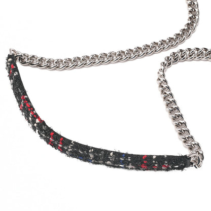 CHANEL Shoulder Bag 2way Matelasse Single Flap Tweed x nylon Black x Multicolor Silver-Tone Hardware, Pre-Owned