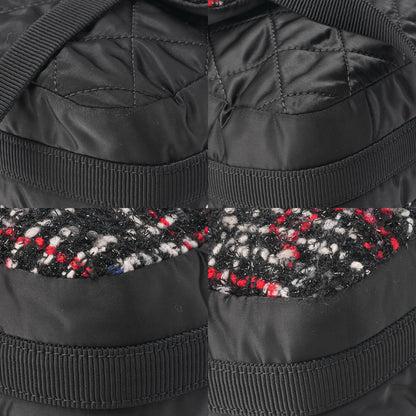 CHANEL Shoulder Bag 2way Matelasse Single Flap Tweed x nylon Black x Multicolor Silver-Tone Hardware, Pre-Owned