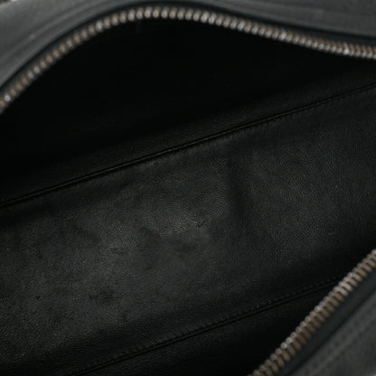 CHANEL Handbag Mini Boston Bag Caviar Skin Matelasse Coco Mark Black Silver-Tone Hardware, Pre-Owned