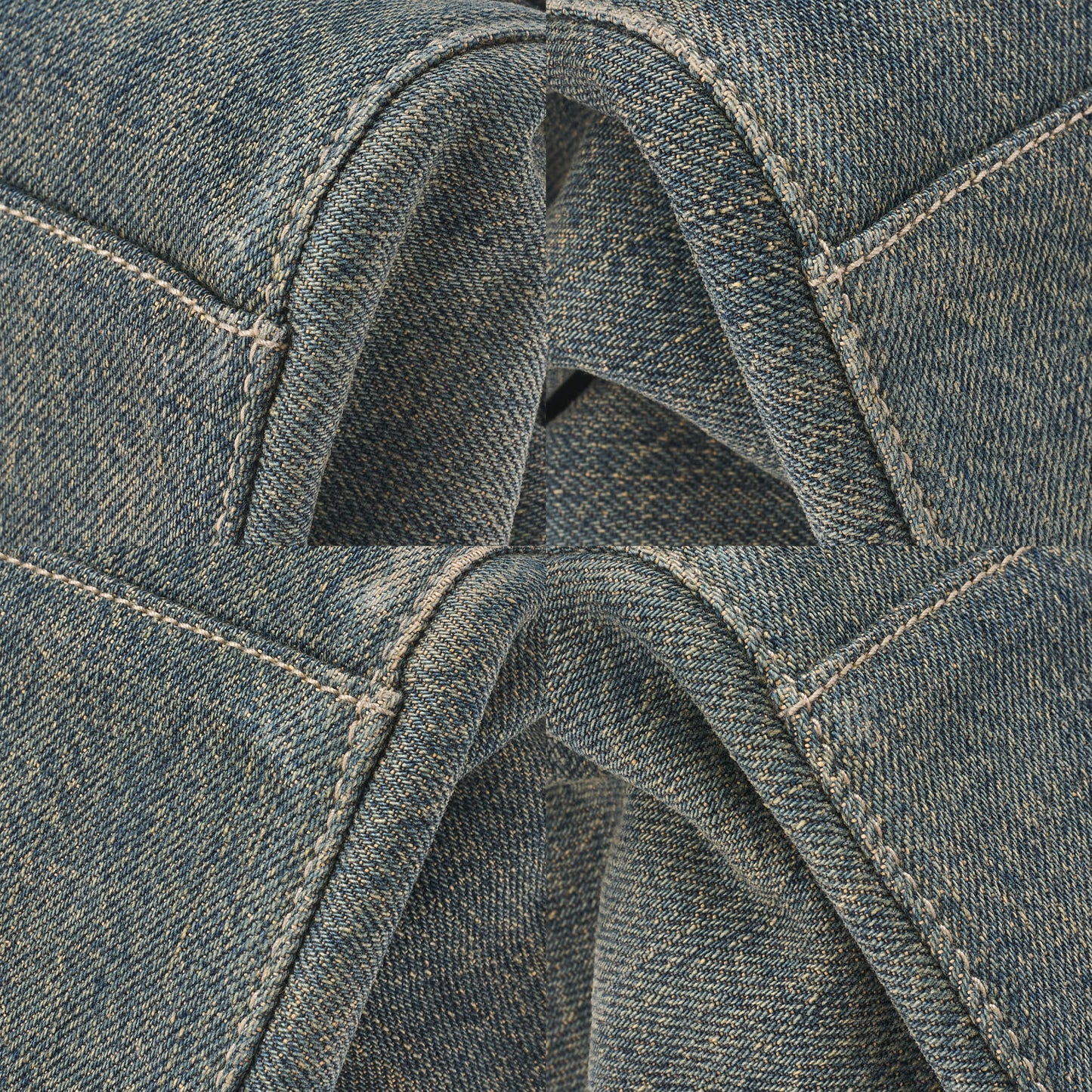 CHANEL Chocolate Bar 2.55 Lock Chain Shoulder Denim x Lambskin Black x Blue Silver-Tone Hardware, Pre-Owned