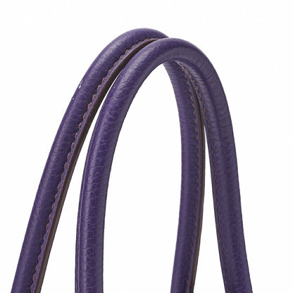 HERMES Birkin 30 Handbag Tryon Clemence Ultra Violet Silver-Tone Hardware, Pre-Owned