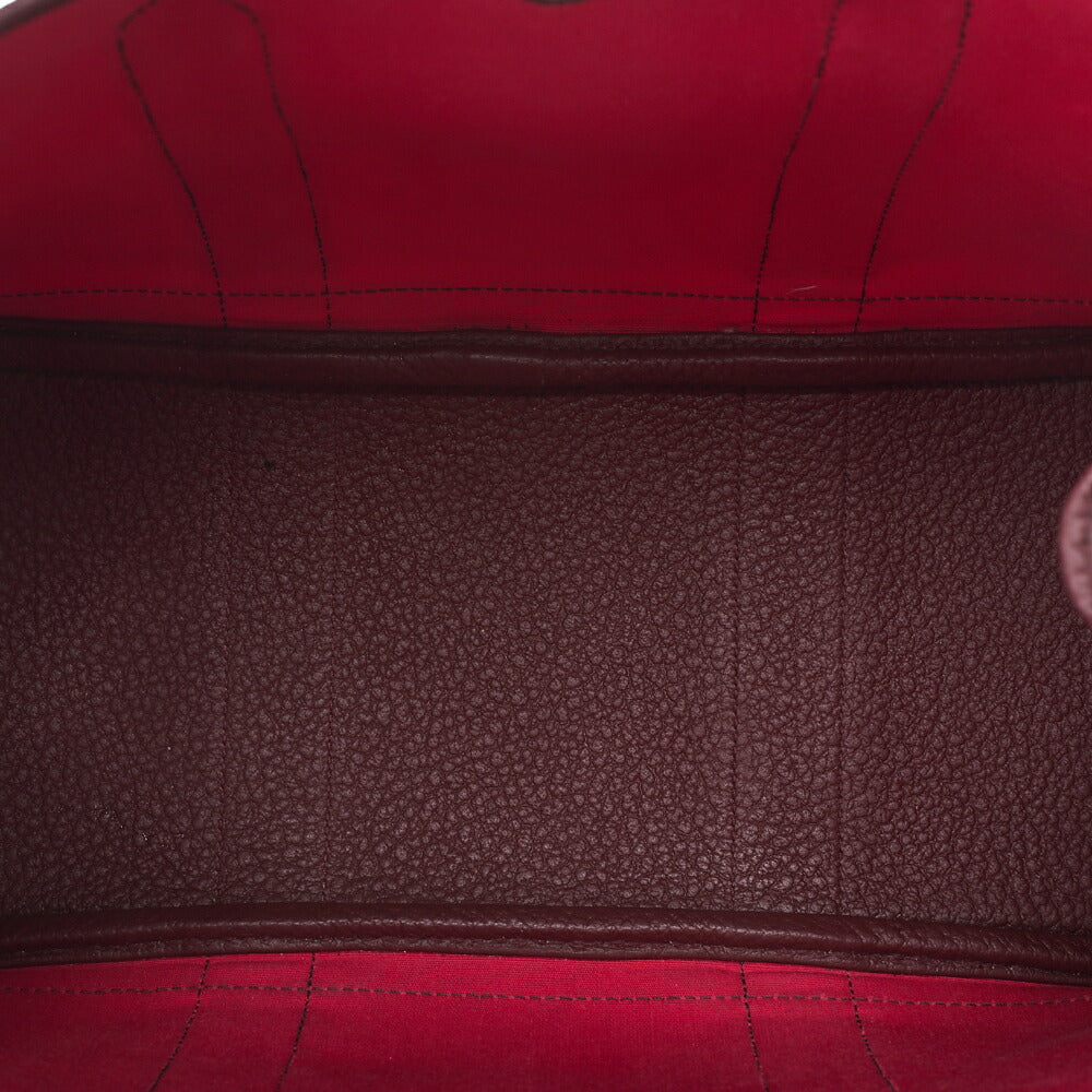 HERMES Garden Party TPM Tote Bag Toval Officihe Rose Extreme X Bordeaux Silver-Tone Hardware, Pre-Owned