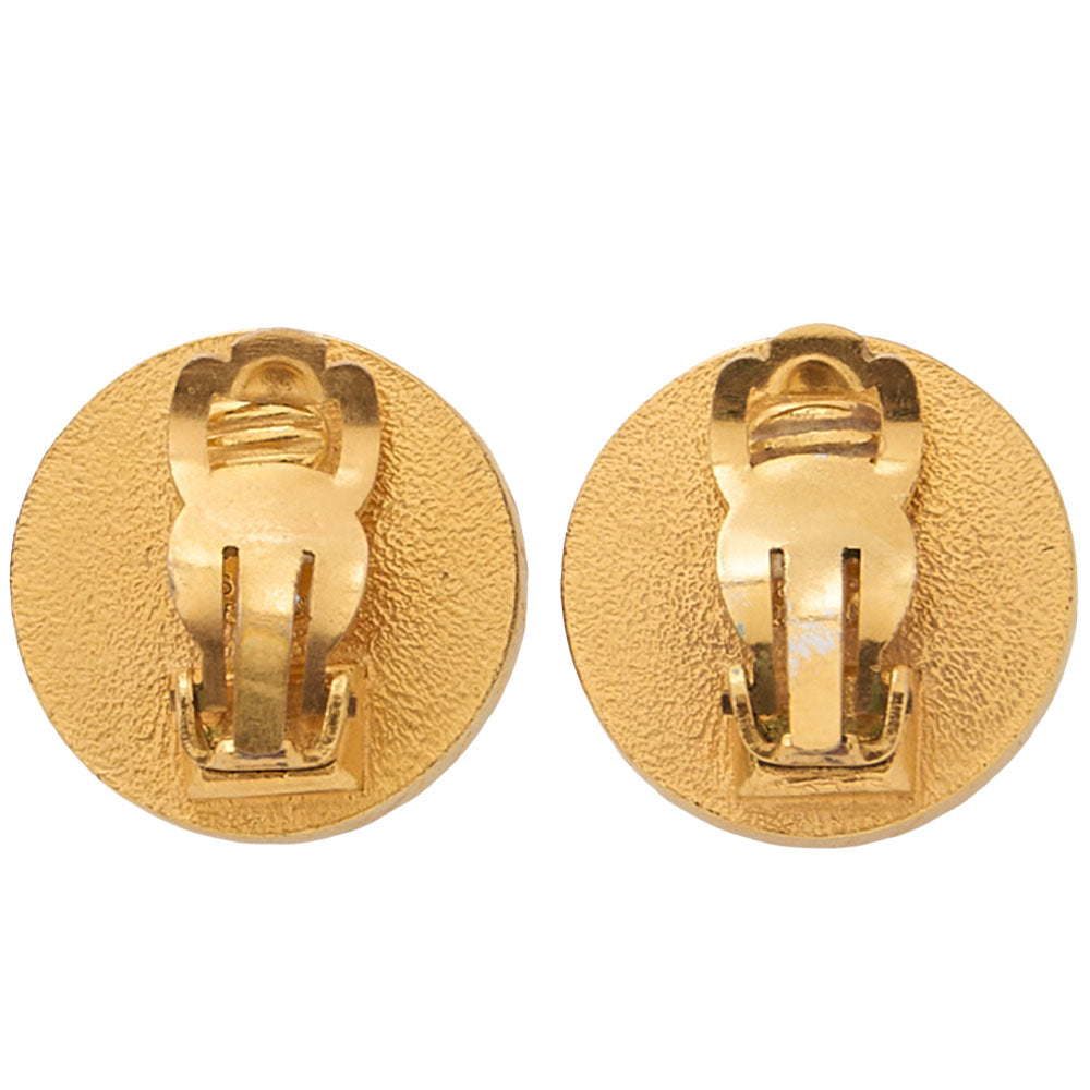 CHANEL Chanel Earrings Cocomark GP X  Plastic 96P  Gold-Tone Hardware, Pre-Owned