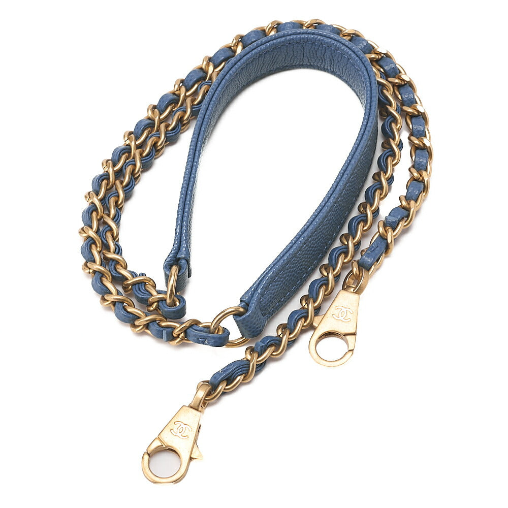 CHANEL Shoulder Bag Handbag Matelasse Coco Handle 2WAY Caviar Skin Navy Gold-Tone Hardware, Pre-Owned