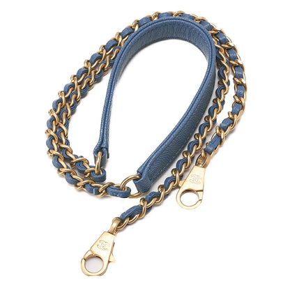 CHANEL Shoulder Bag Handbag Matelasse Coco Handle 2WAY Caviar Skin Navy Gold-Tone Hardware, Pre-Owned