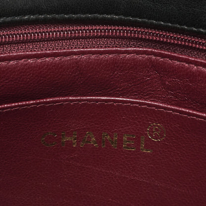 CHANEL Matelasse Chain Shoulder Bag Lambskin Black Cocomark Au Black Gold-Tone Hardware, Pre-Owned