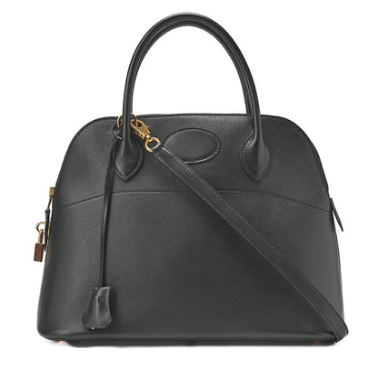 HERMES Boride 31 Handbag Shoulder Bag Gulliver Black Gold-Tone Hardware, Pre-Owned