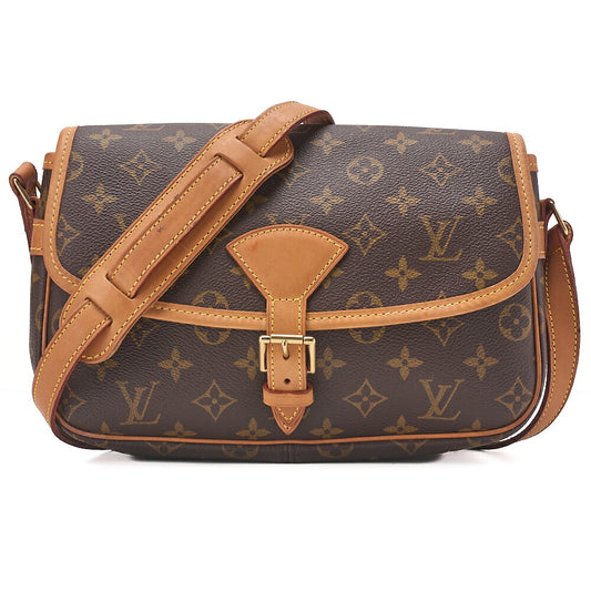 LOUIS VUITTON Monogram Sologne Shoulder Bag Brown Gold-Tone Hardware, Pre-Owned