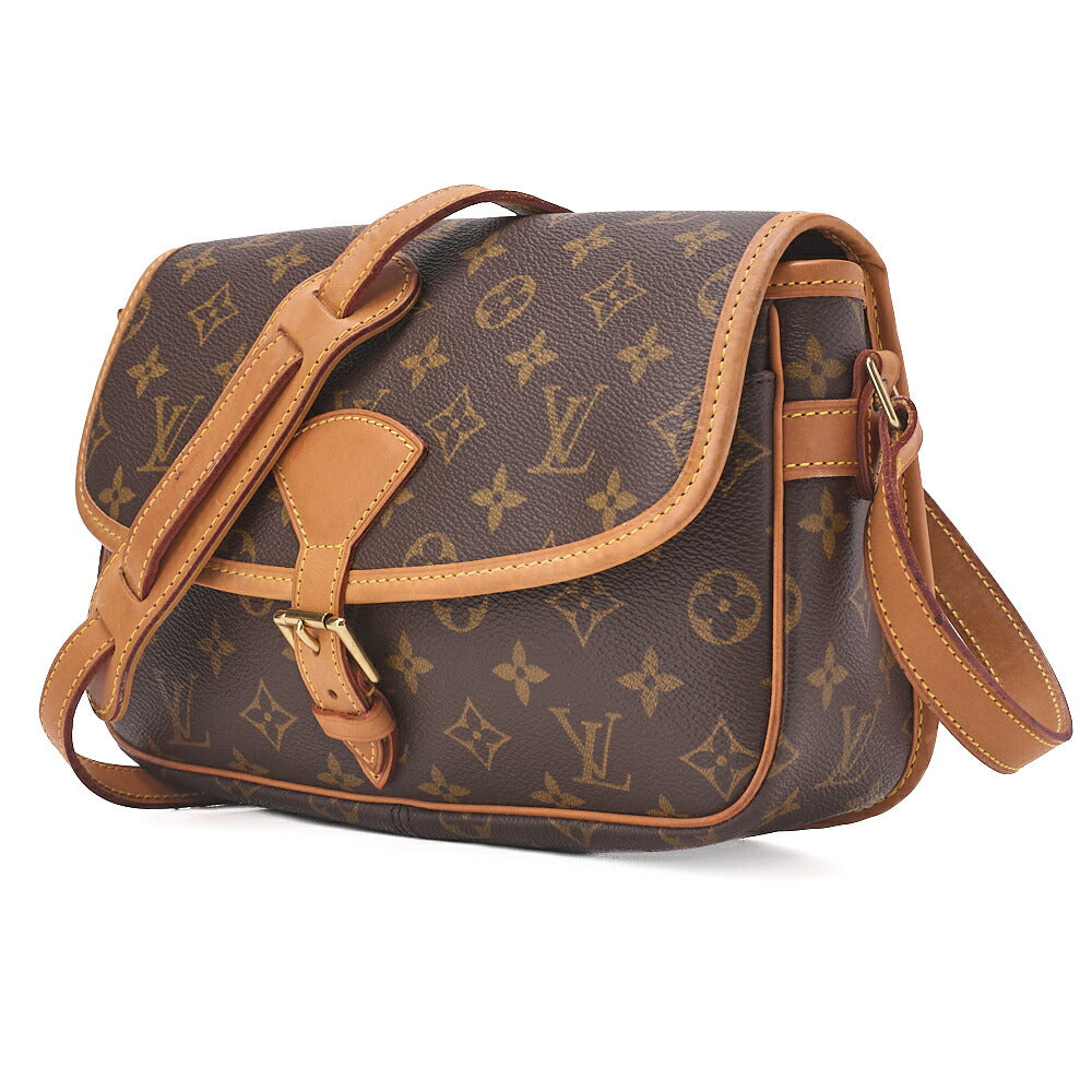 LOUIS VUITTON Monogram Sologne Shoulder Bag Brown Gold-Tone Hardware, Pre-Owned
