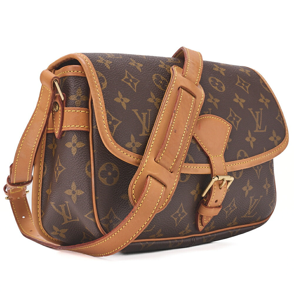 LOUIS VUITTON Monogram Sologne Shoulder Bag Brown Gold-Tone Hardware, Pre-Owned