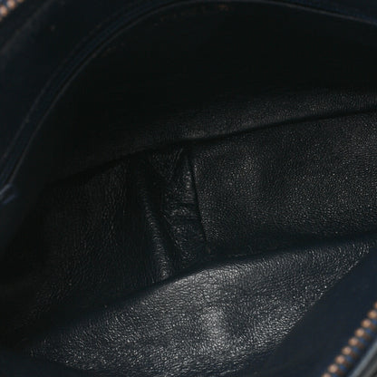 CHANEL Chain Shoulder Matrasse Coco Mark Fringe Lambskin Navy Gold-Tone Hardware, Pre-Owned