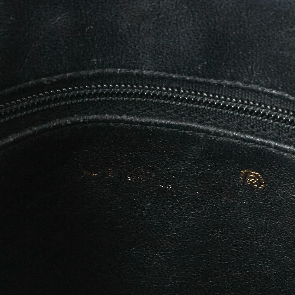 CHANEL Chain Shoulder Matelasse Coco Mark Fringe Lambskin Black Gold-Tone Hardware, Pre-Owned