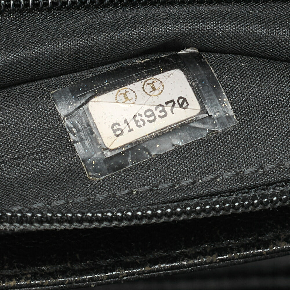 CHANEL Handbag Matelasse Turnlock Kelly Shape Caviar Skin Black Silver-Tone Hardware, Pre-Owned