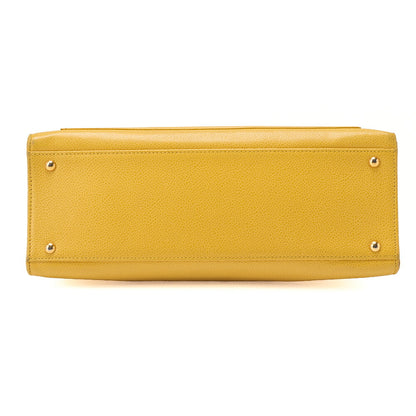 CHANEL Outside Flap Shoulder Bag Caviar Skin Yellow Gold-Tone Hardware, Pre-Owned