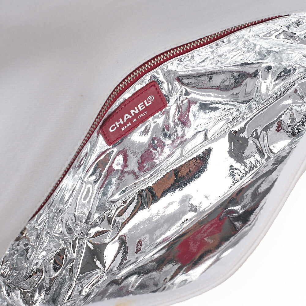 CHANEL One Shoulder Bag Sportline Canvas Bicolor Silver-Tone Hardware, Pre-Owned