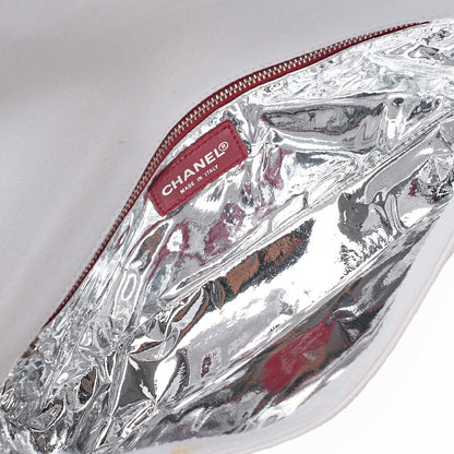 CHANEL One Shoulder Bag Sportline Canvas Bicolor Silver-Tone Hardware, Pre-Owned