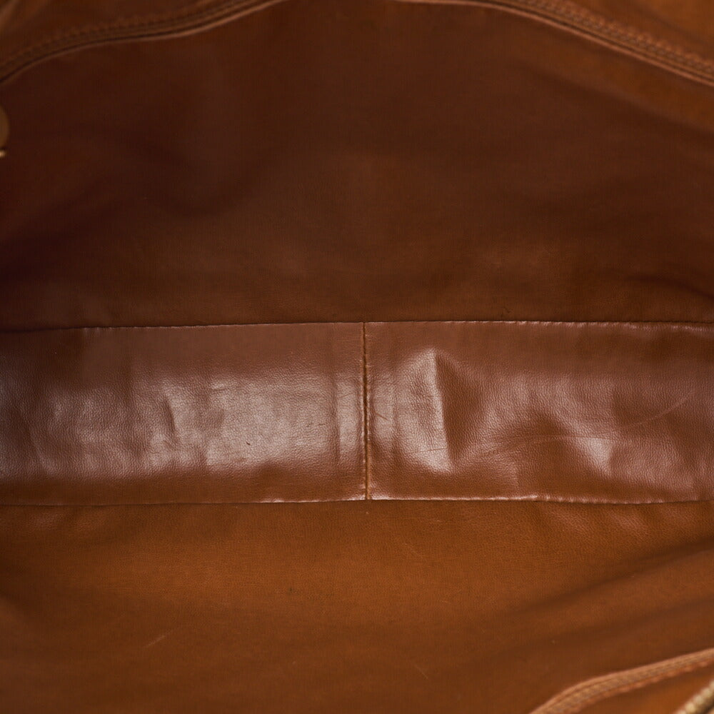 CHANEL V-Stitch Circle Coco Charm Handbag Caviar Skin Beige Gold-Tone Hardware, Pre-Owned