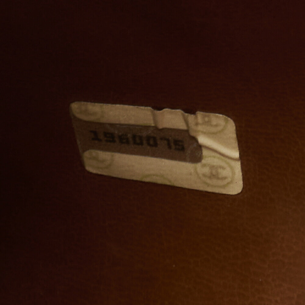 CHANEL V-Stitch Circle Coco Charm Handbag Caviar Skin Beige Gold-Tone Hardware, Pre-Owned