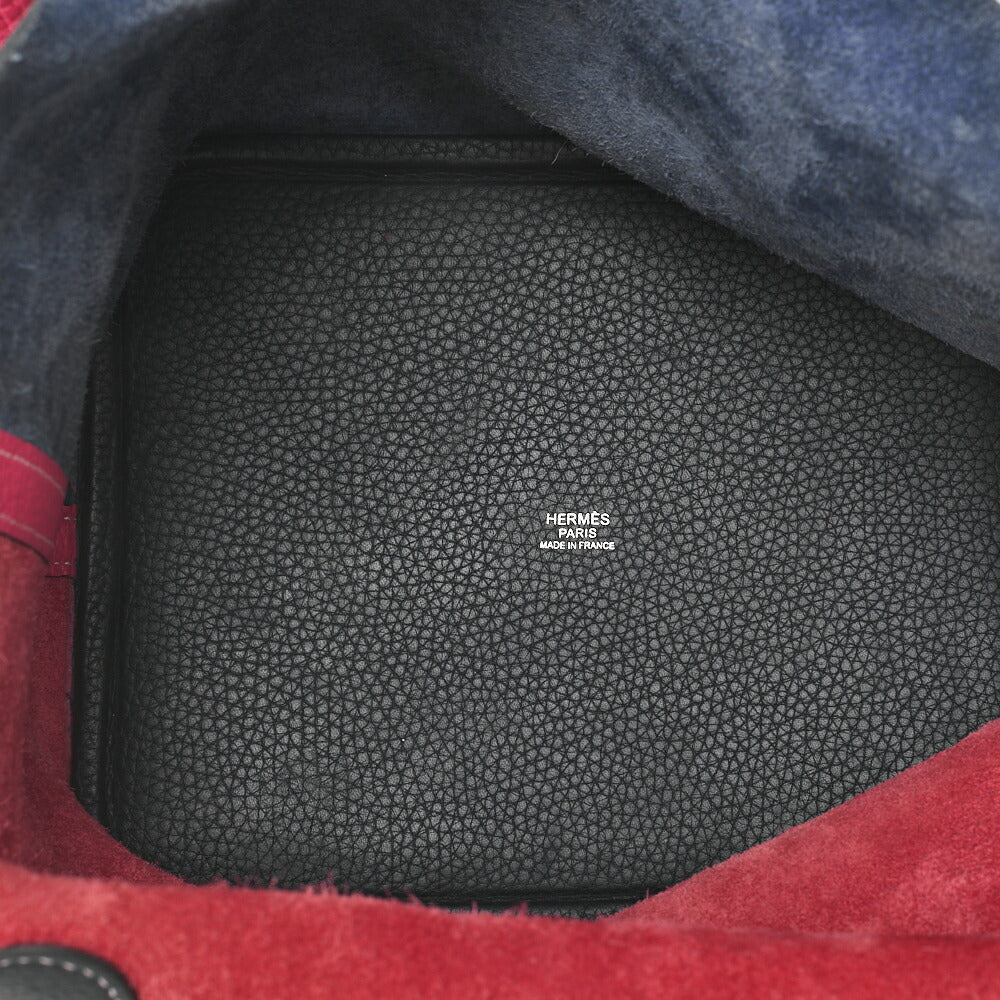 HERMES Picotin Lock MM Handbag Tryon Cl?mence Brunuit x Framboise Silver-Tone Hardware, Pre-Owned