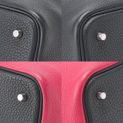 HERMES Picotin Lock MM Handbag Tryon Cl?mence Brunuit x Framboise Silver-Tone Hardware, Pre-Owned