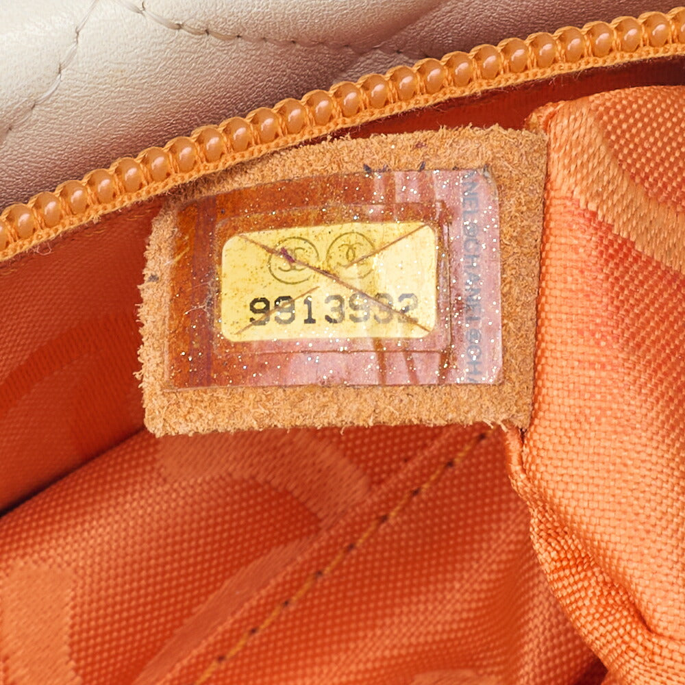 CHANEL Cambon Line Matelasse Calfskin x  Python White Tote Bag Silver-Tone Hardware, Pre-Owned