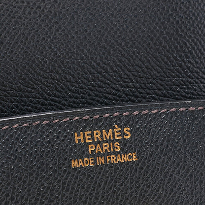 HERMES Birkin 35 Handbag Epson Blue Indigo Gold-Tone Hardware, Pre-Owned