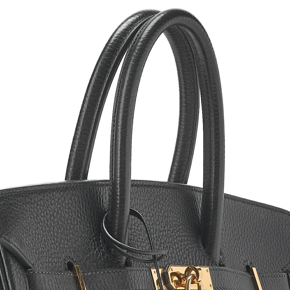 HERMES Birkin 35 Handbag Ardennes Black Gold-Tone Hardware, Pre-Owned