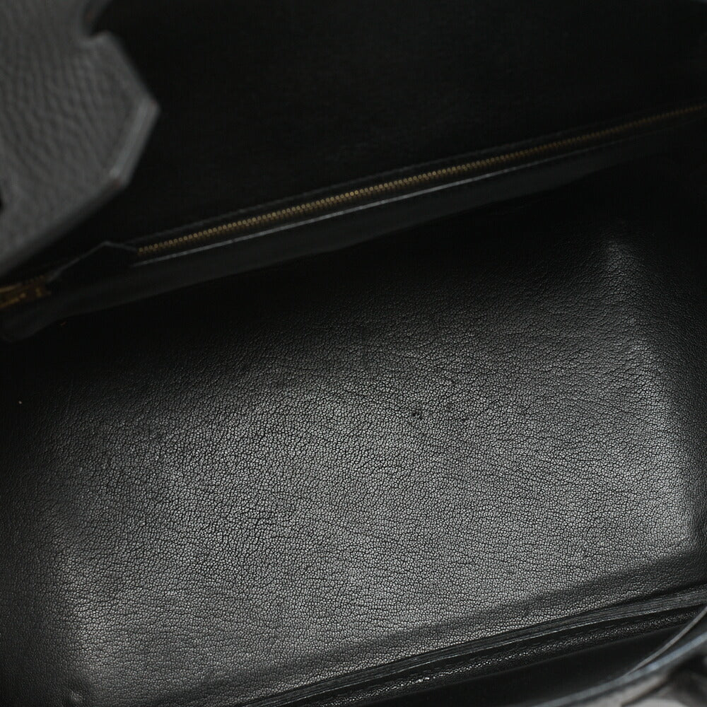 HERMES Birkin 35 Handbag Ardennes Black Gold-Tone Hardware, Pre-Owned