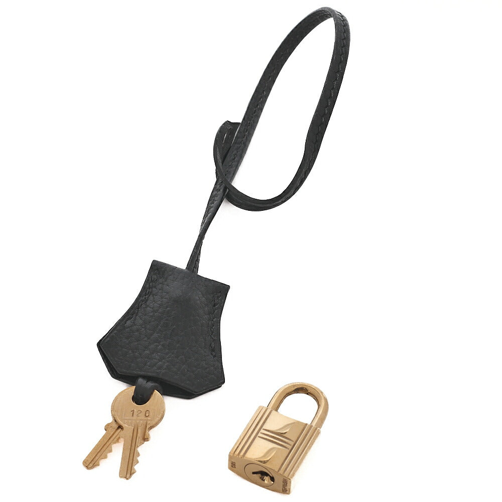 HERMES Birkin 35 Handbag Ardennes Black Gold-Tone Hardware, Pre-Owned