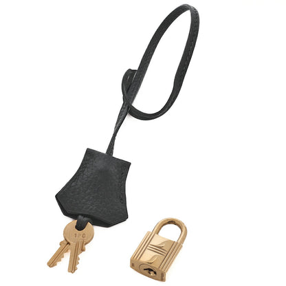 HERMES Birkin 35 Handbag Ardennes Black Gold-Tone Hardware, Pre-Owned