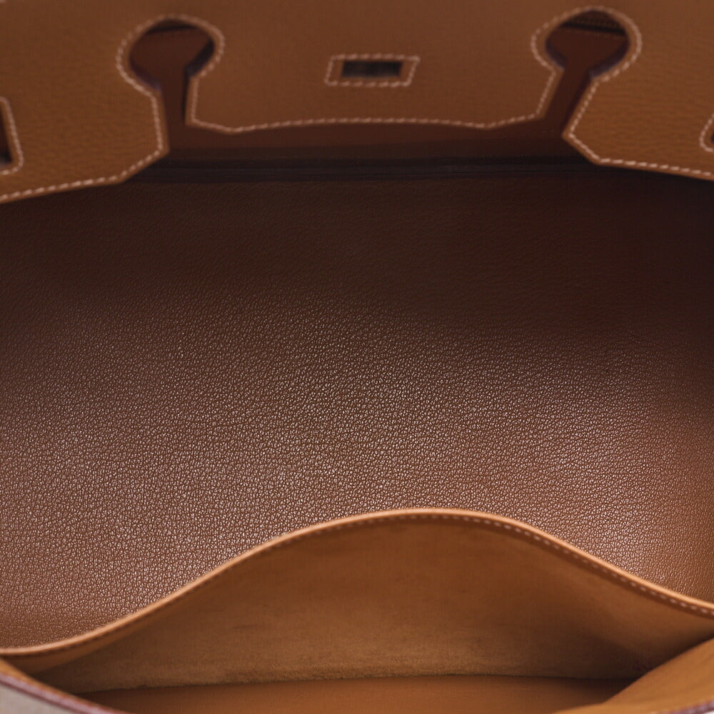 HERMES Birkin 35 Handbag Ardennes Natural Natuural Gold-Tone Hardware, Pre-Owned