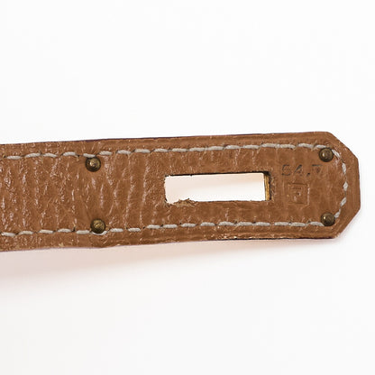 HERMES Birkin 35 Handbag Ardennes Natural Natuural Gold-Tone Hardware, Pre-Owned